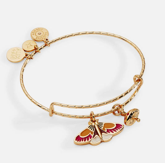 Woodland Moth & Mushroom Duo Charm Bangle