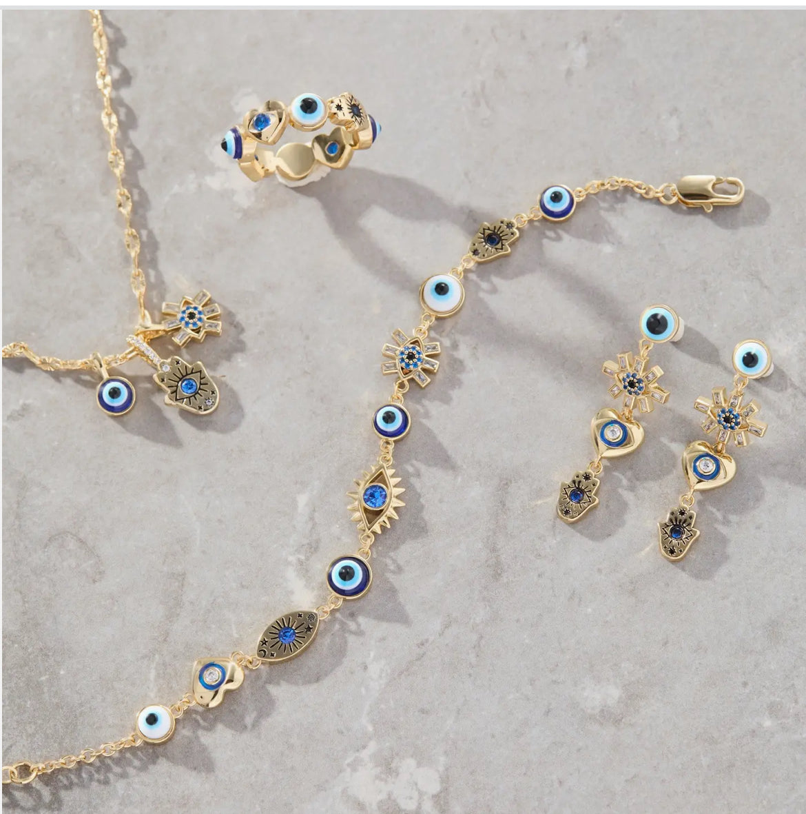 Evil Eye Linear Earring