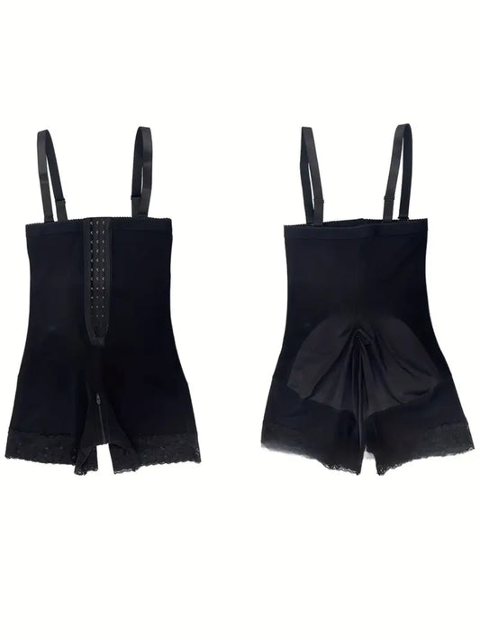 Women’s post-Surgery postpartum faja shapewear all-in one high compression bodysuit with abdominal toning posture correction.