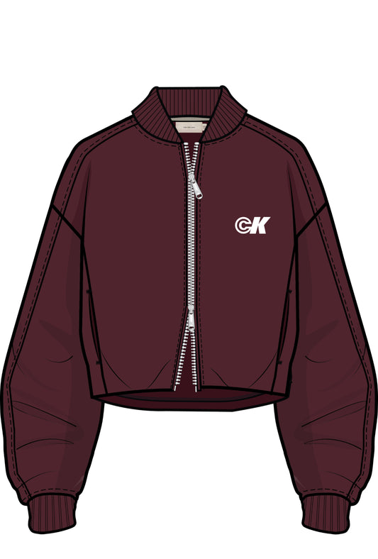 Oversized scuba zip Bumber Jacket