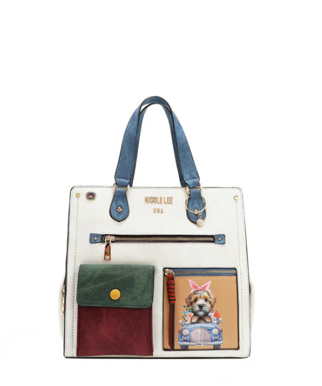 COLORBLOCK LARGE SATCHEL