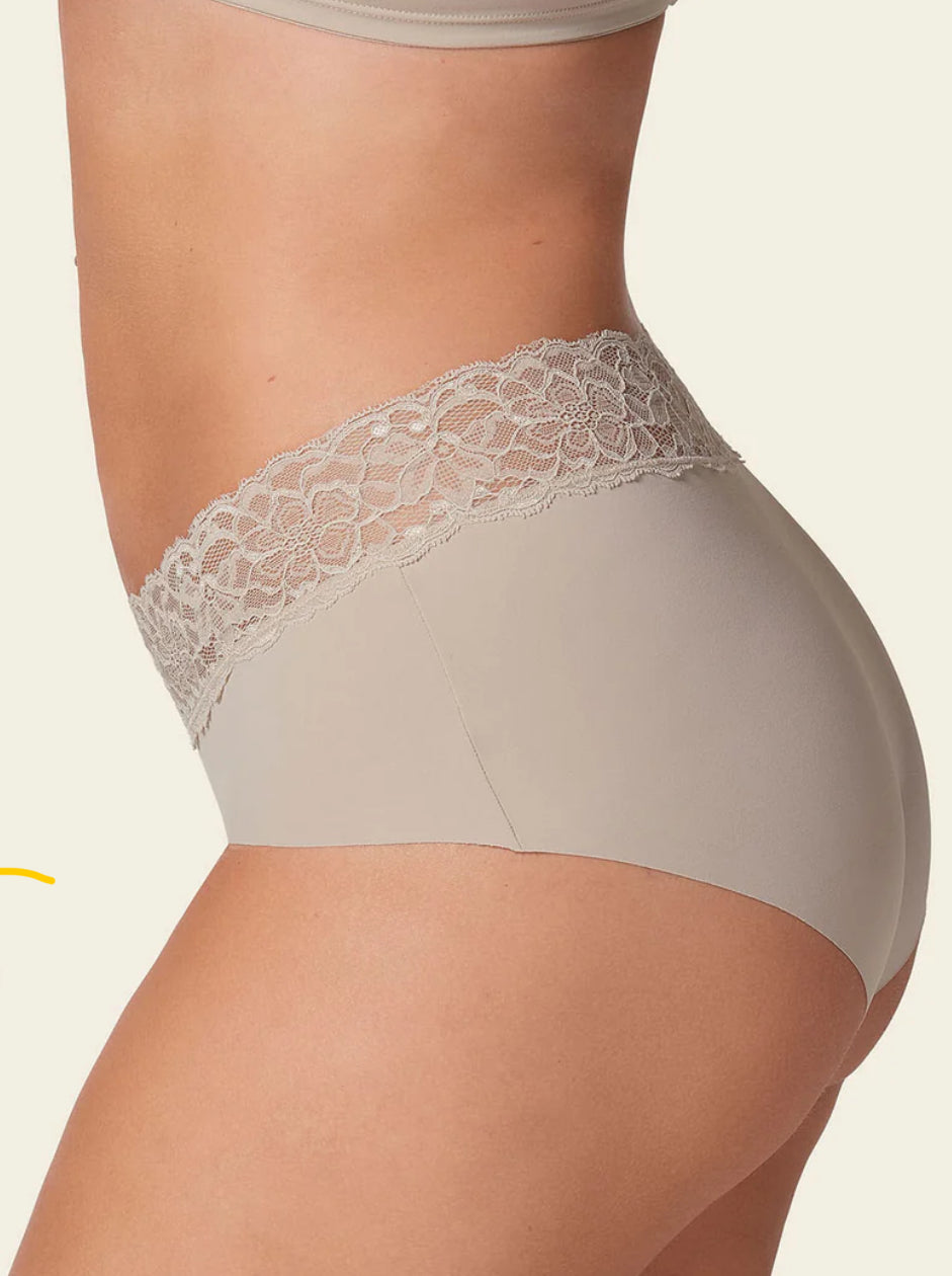 Ultra Light Lace Trim Hipster Panty
