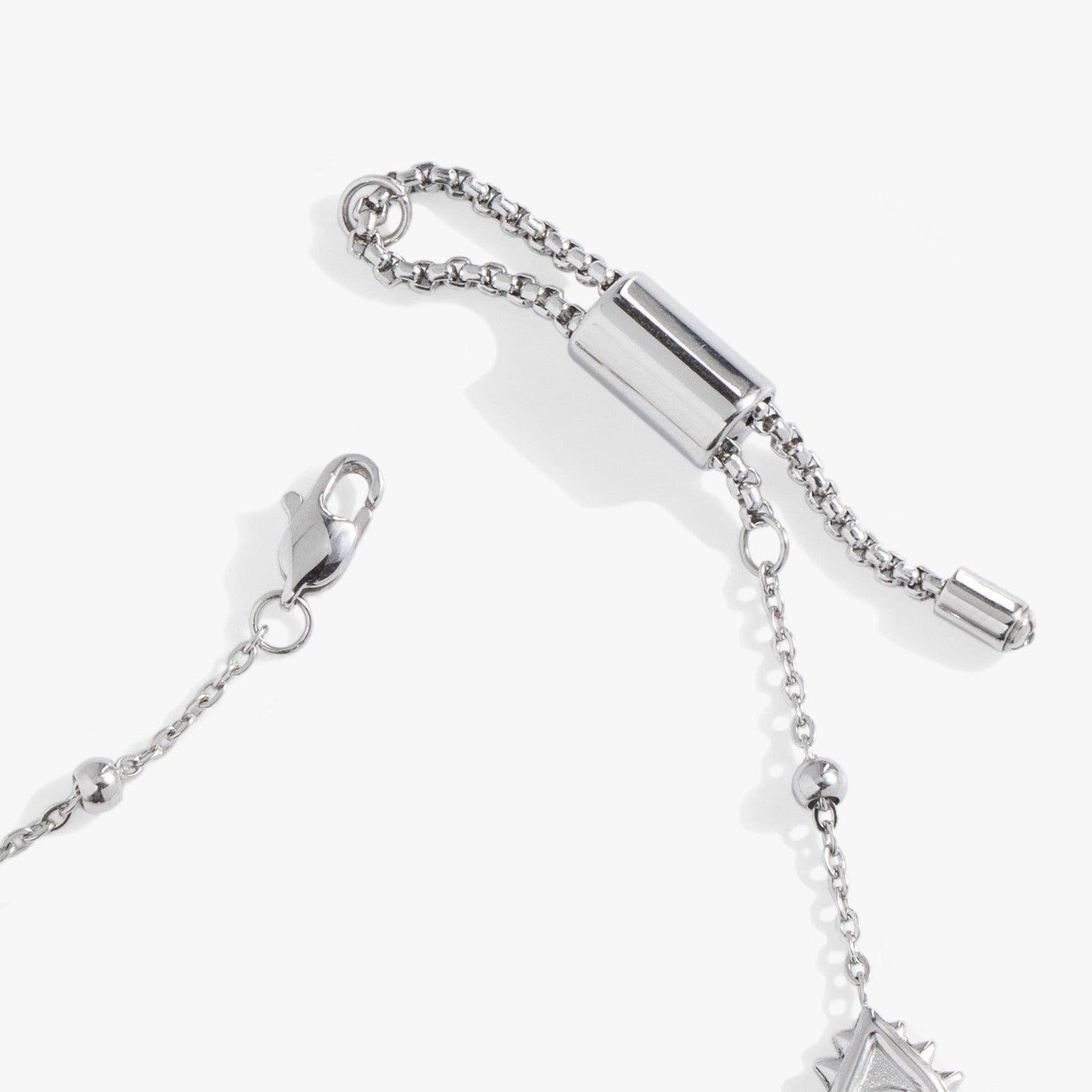 Evil Eye Crystal Anklet: Stainless Steel Gold