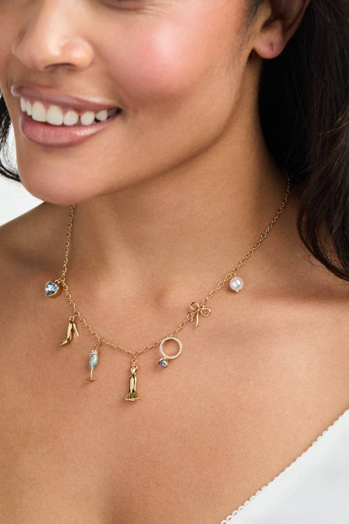 Bridal Multi-Charm Necklace: Silver by Alex and Ani - alternate view 2