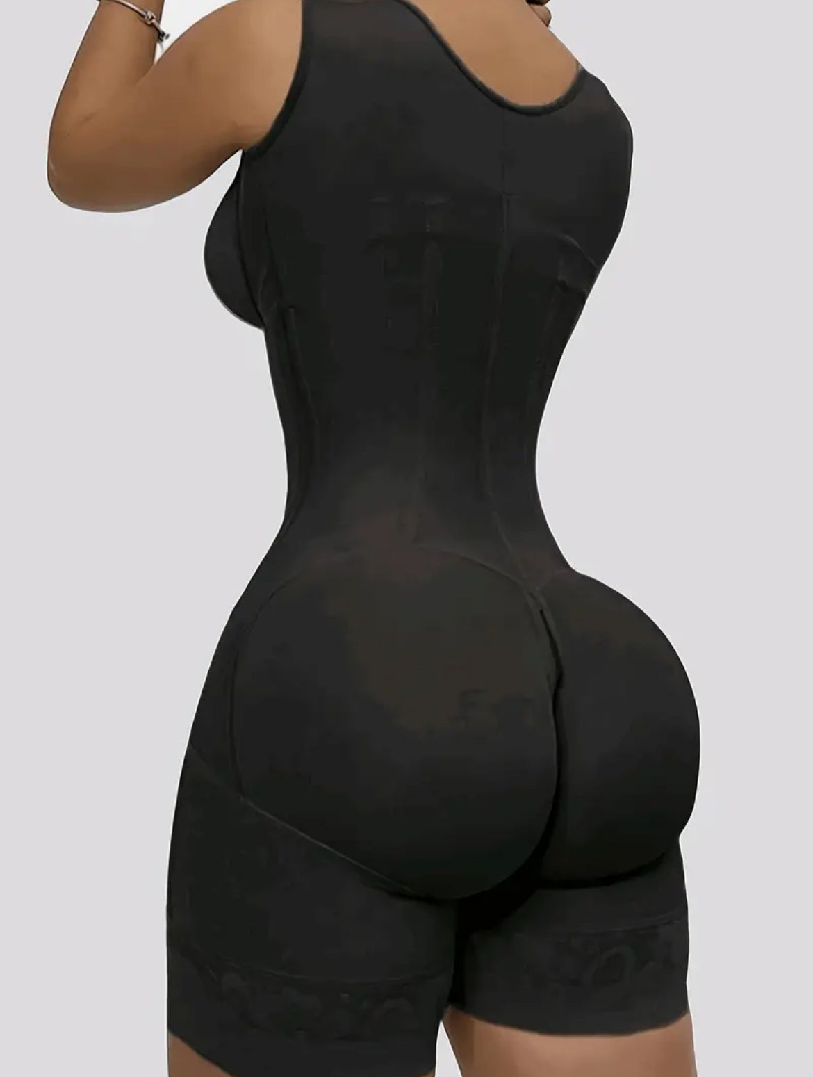 Shapewear High-waist Corset Trainer Lace paneling design Nylon/Elastic Fiber blend withBoning effects posture correction