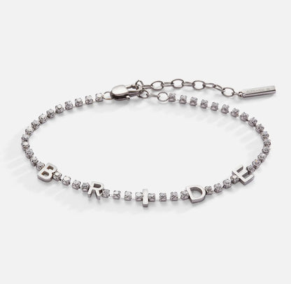 Bride" Crystal Tennis Bracelet