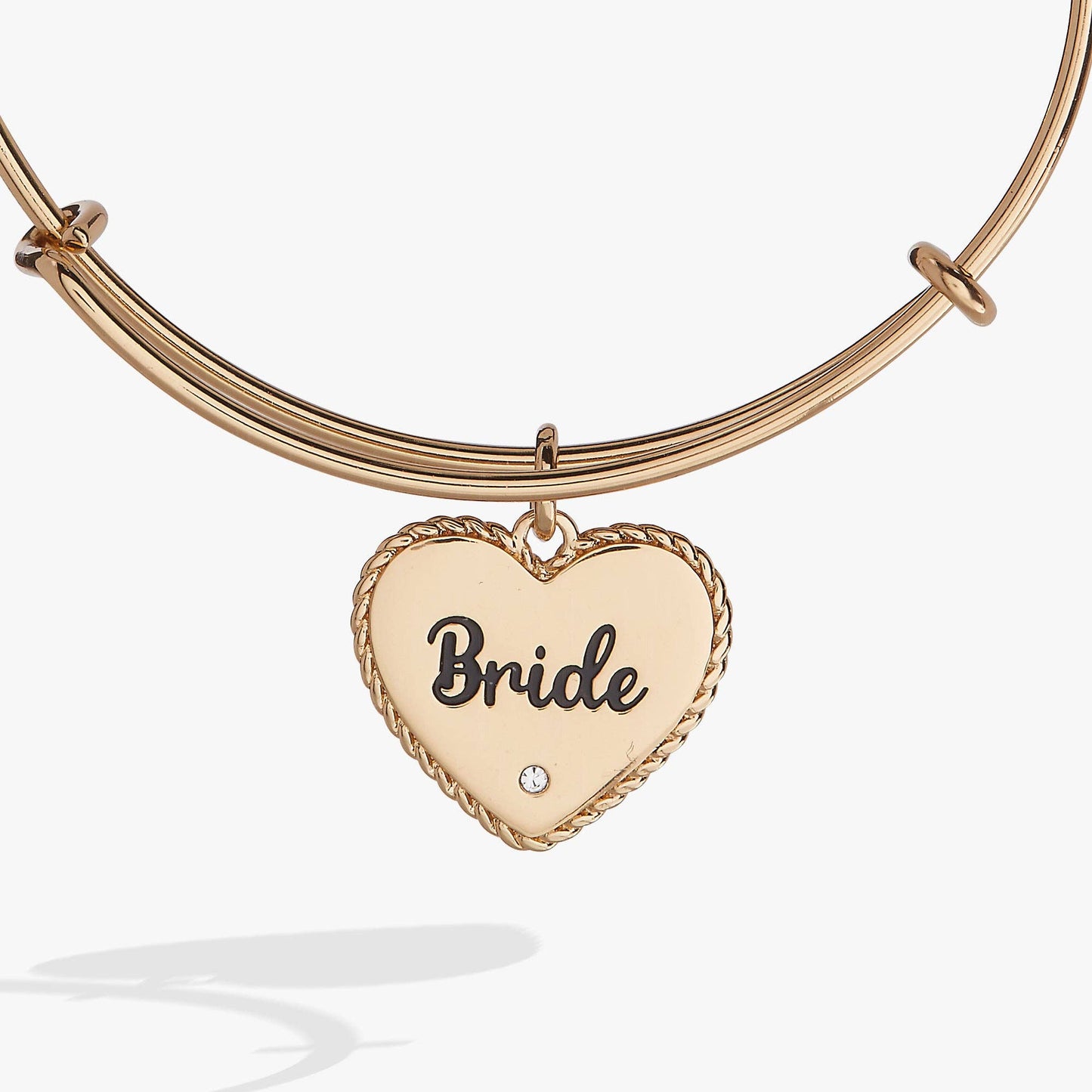Bride Heart Bangle: Silver