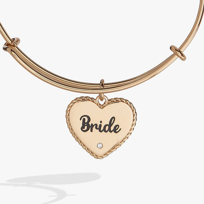 Bride Heart Bangle: Silver