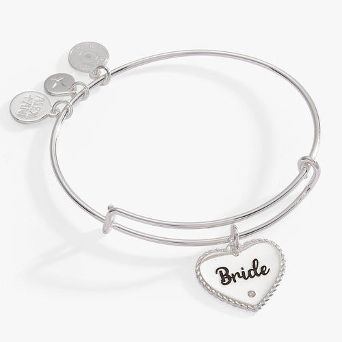 Bride Heart Bangle: Silver