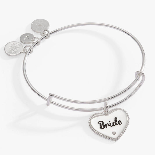 Bride Heart Bangle: Silver