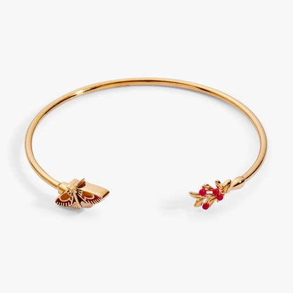 Woodland Moth Flex Cuff: Gold