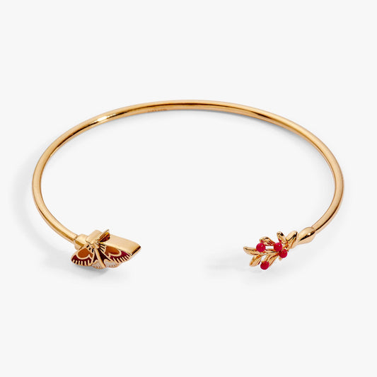 Woodland Moth Flex Cuff: Gold