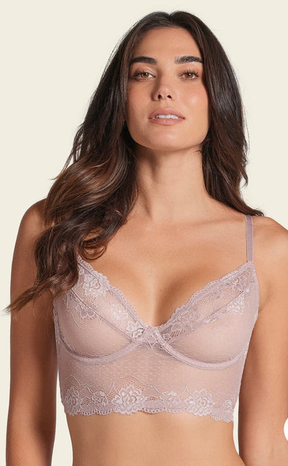 Leonisa Milan Sheer Lace Bustier Bralette under wire. 011967
