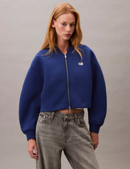 Oversized scuba zip Bumber Jacket