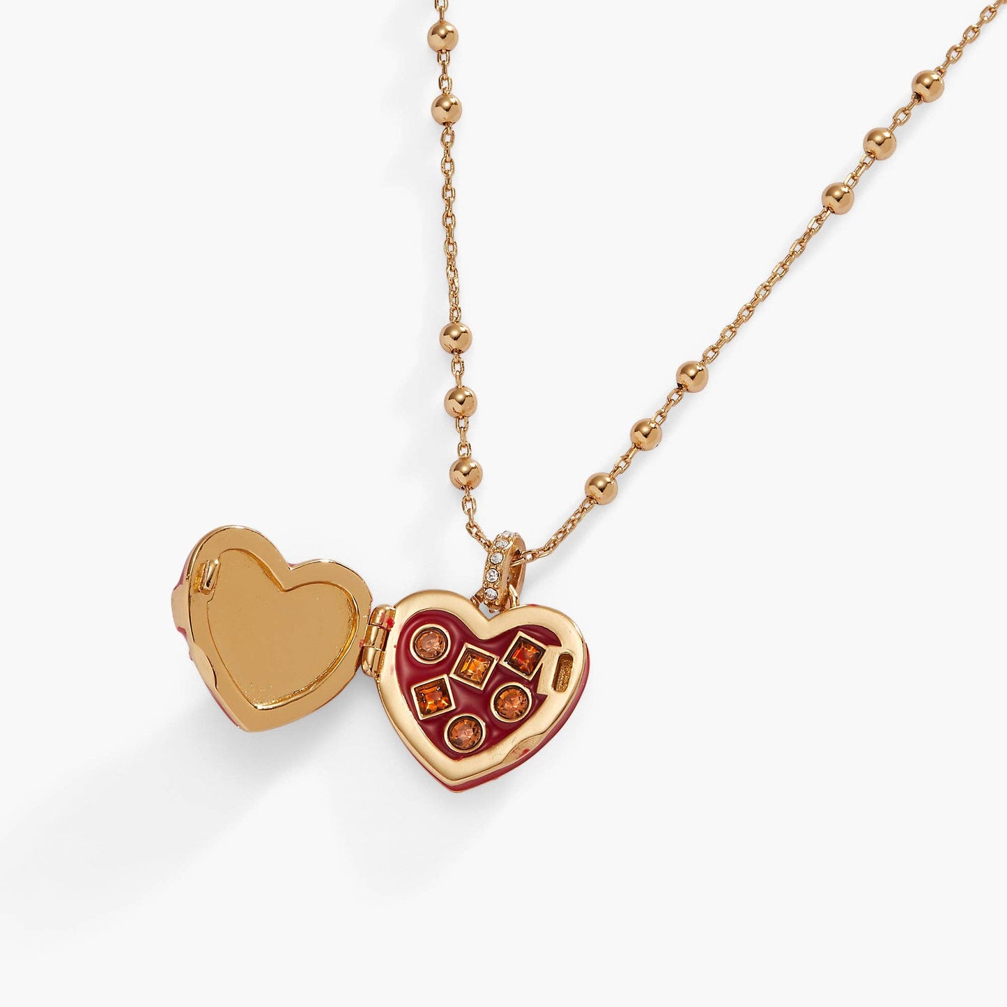 Box of Chocolate Locket Necklace: Gold
