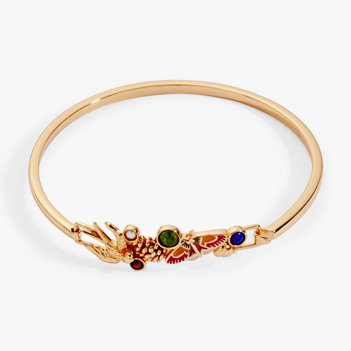 Woodland Gemstone Tension Cuff: Gold