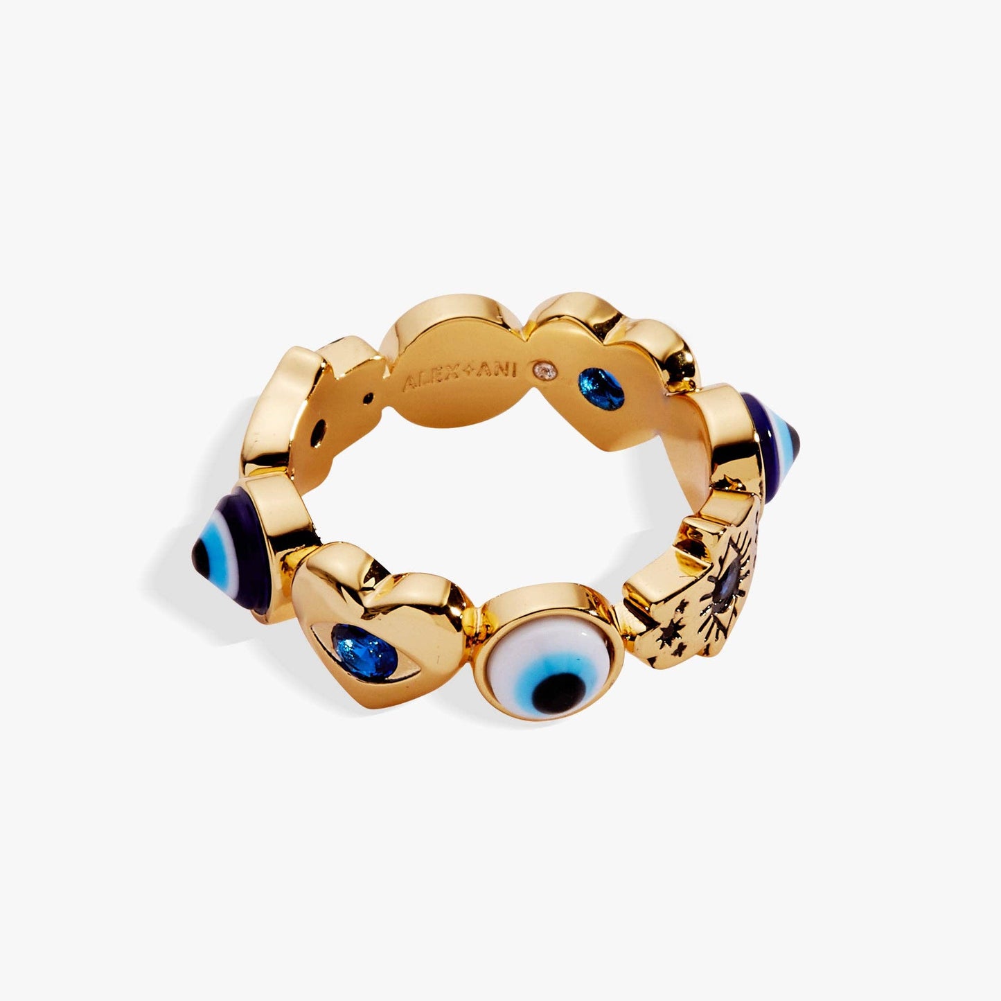 Evil Eye Band Ring: Gold