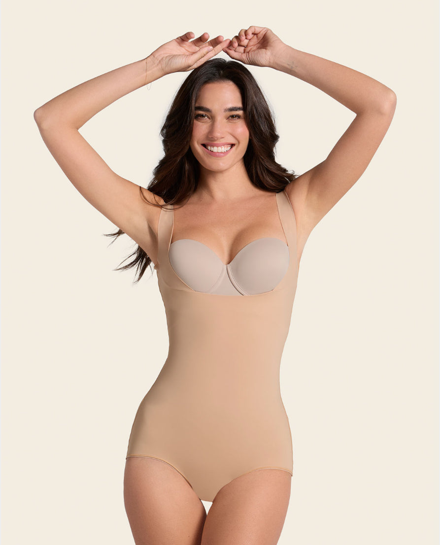 Leonisa 018524 Deep-V Back Ultra Sculpting Body Shaper faja - front