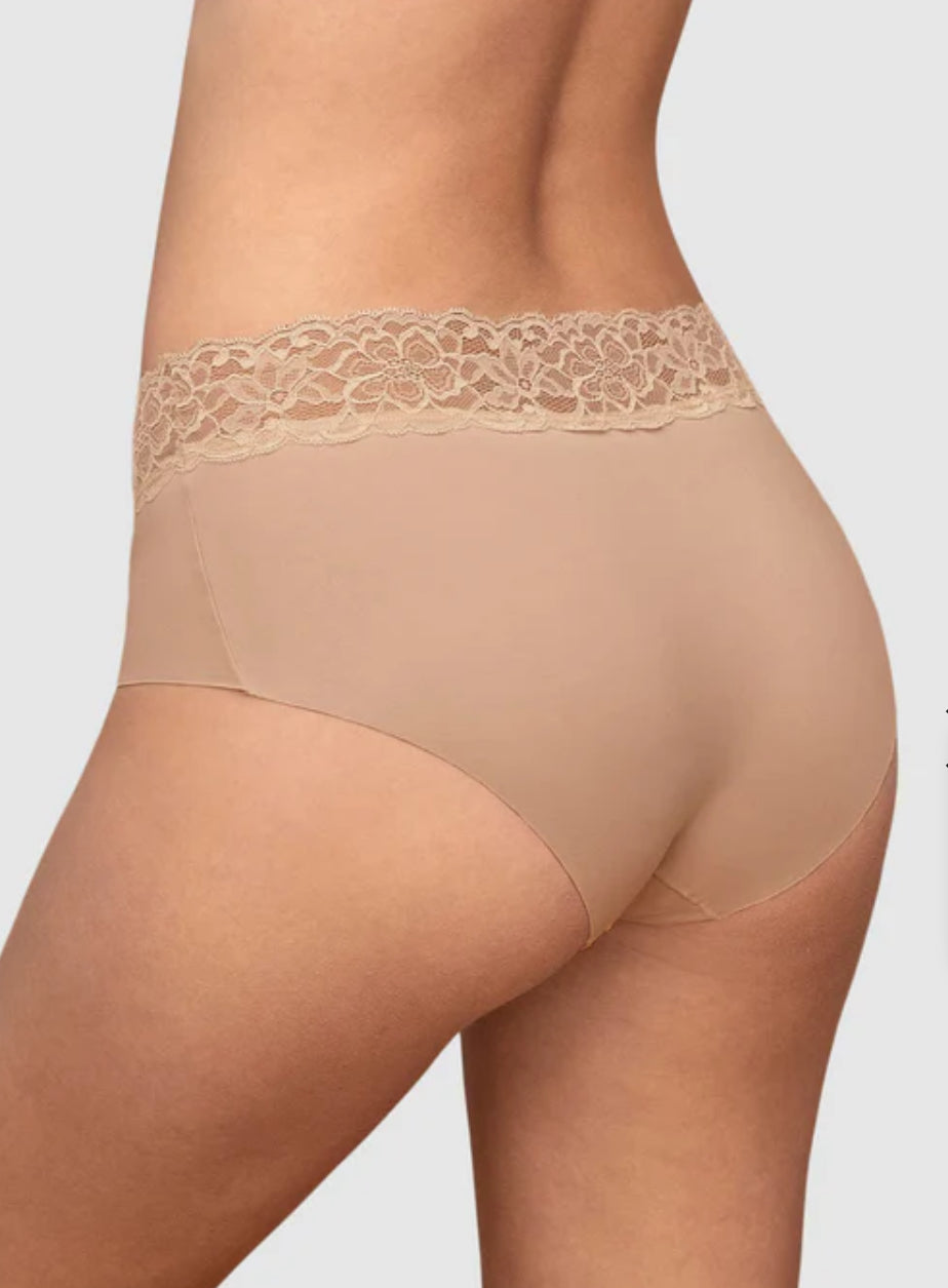Ultra Light Lace Trim Hipster Panty