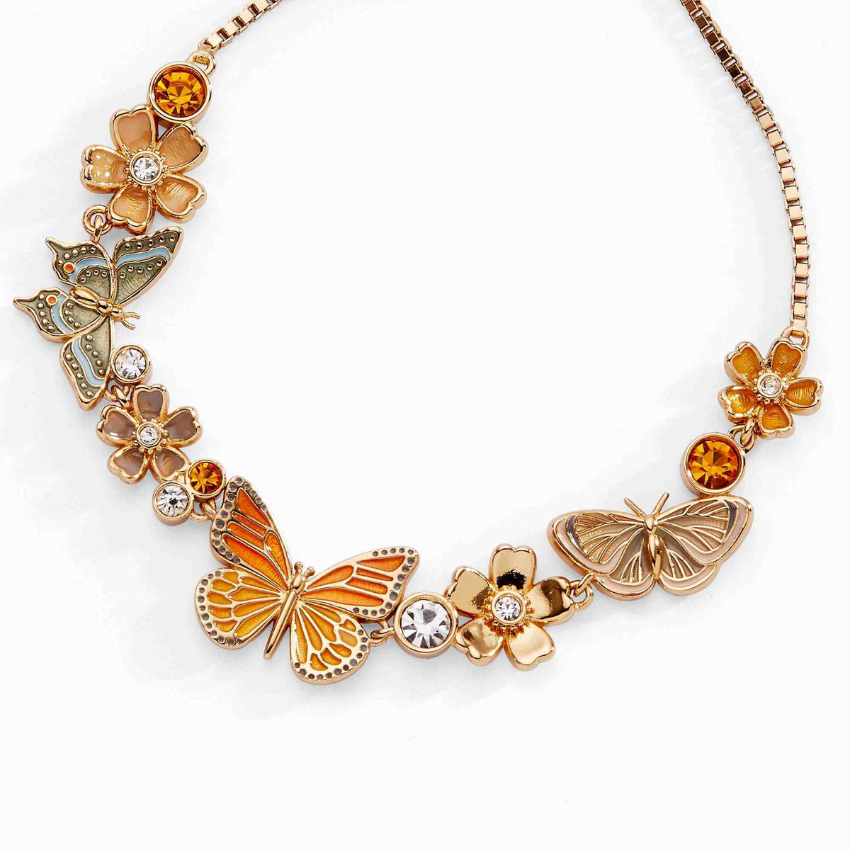 New York Botanical Garden® Butterfly Inline Bolo Bracelet: Gold