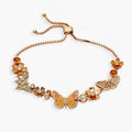 New York Botanical Garden® Butterfly Inline Bolo Bracelet: Gold