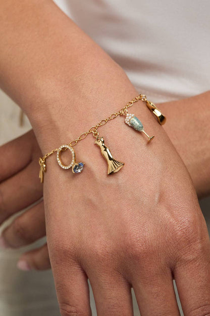 Bridal Multi-Charm Bracelet: Silver