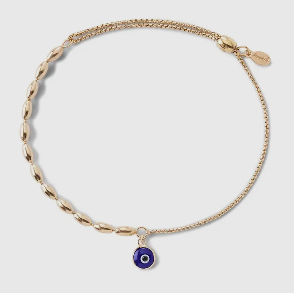 Evil Eye Fancy Bead Pull Chain Bracelet