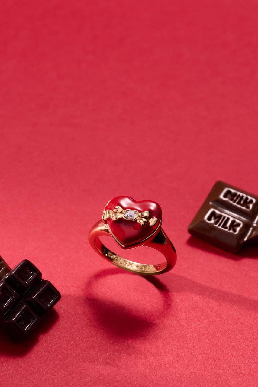 Box of Chocolate Locket Ring: Gold