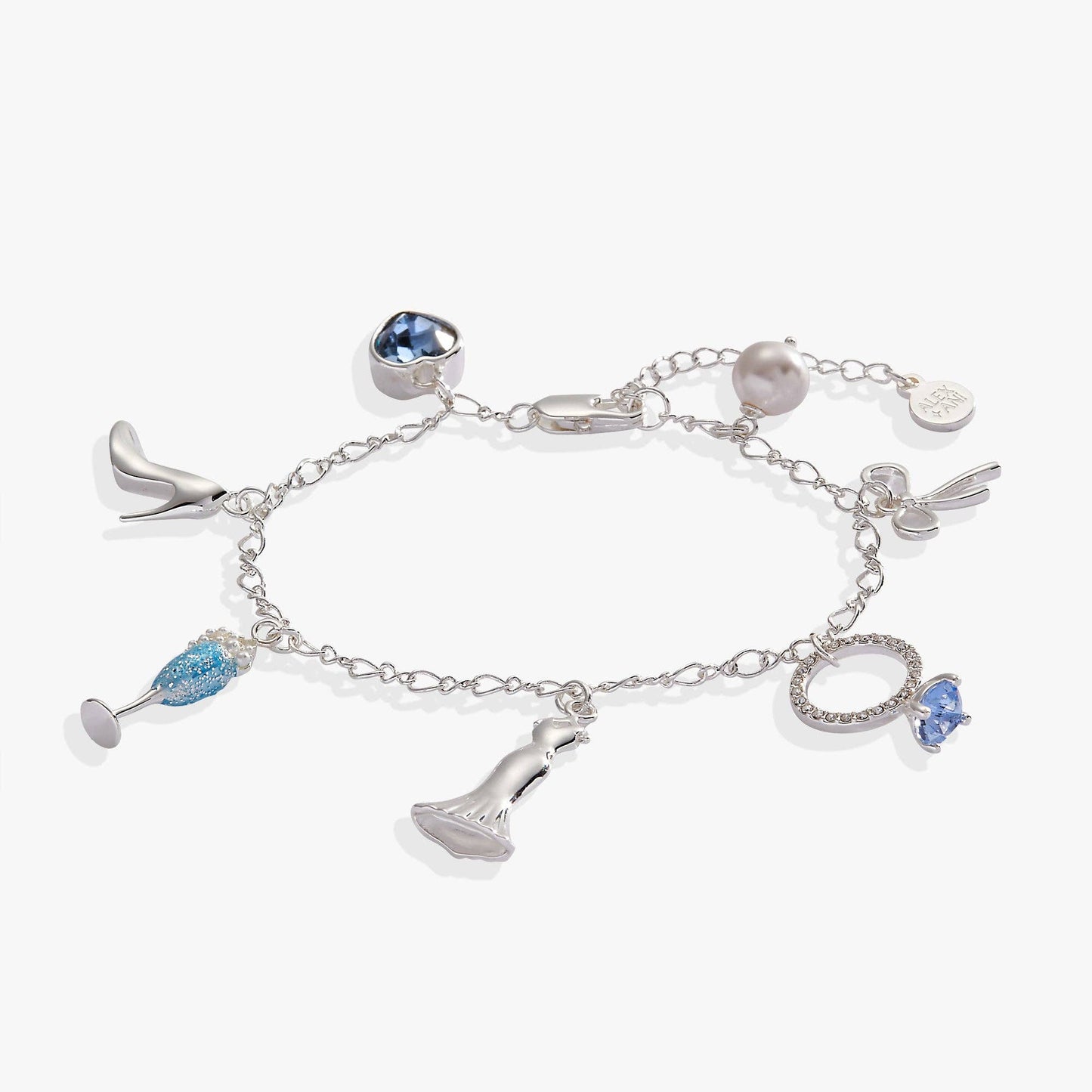 Bridal Multi-Charm Bracelet: Silver