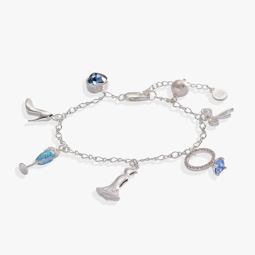 Bridal Multi-Charm Bracelet: Silver