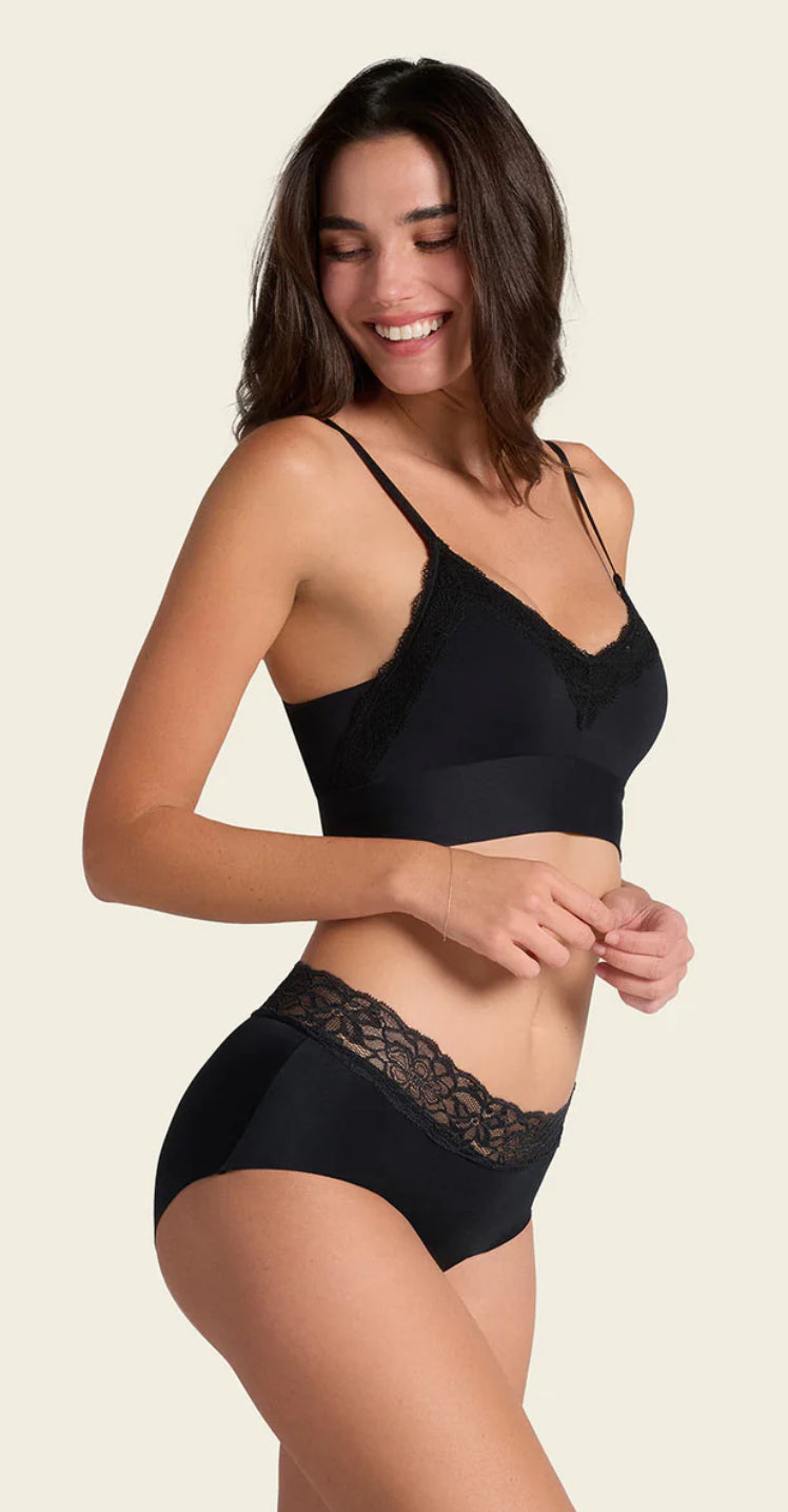 Leonisa Ultra Light Lace Trim Hipster Panty - view 8