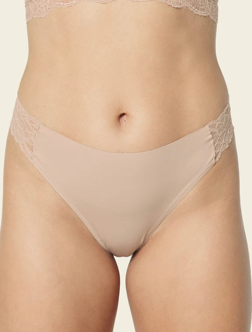 Leonisa Lace Side Seamless Thong Panty