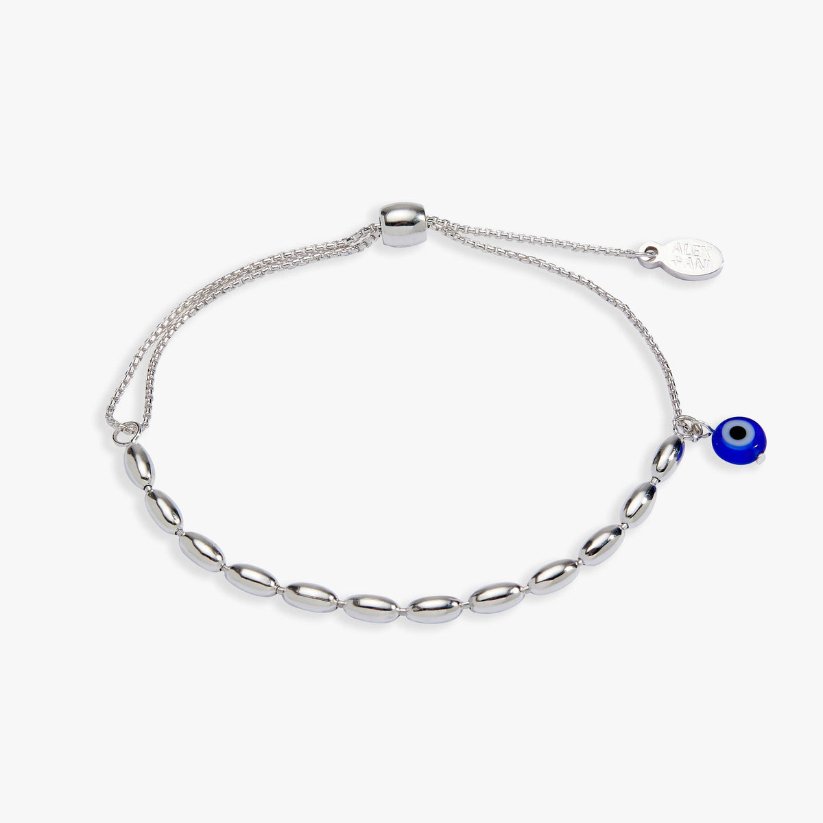 Evil Eye Pull Chain Bracelet: 14kt Gold Over Sterling Silver by Alex and Ani - alternate view 2