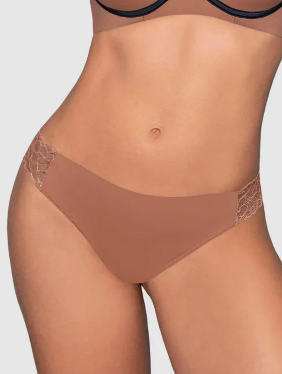 Leonisa Lace Side Seamless Thong Panty