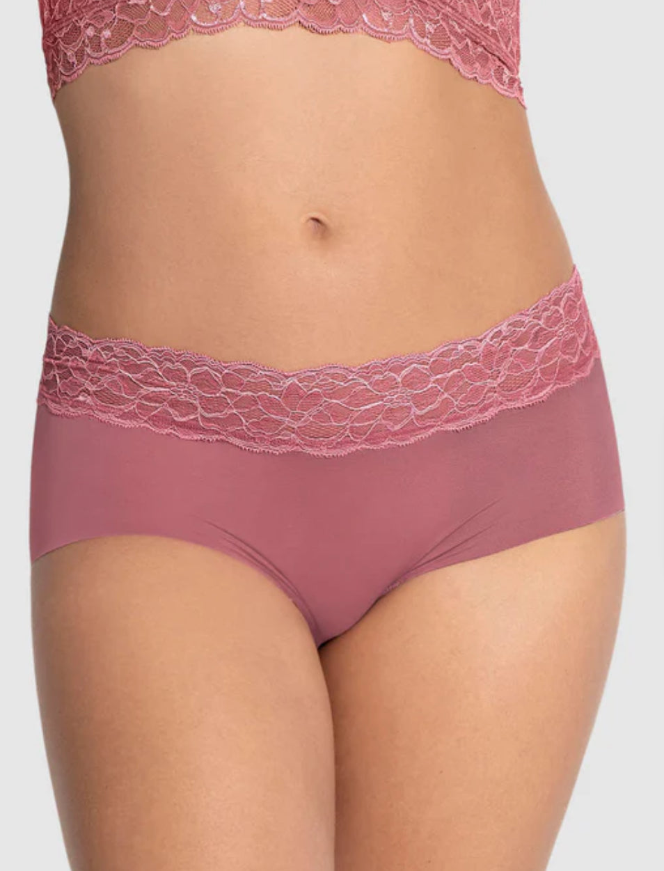 Leonisa Ultra Light Lace Trim Hipster Panty - view 27