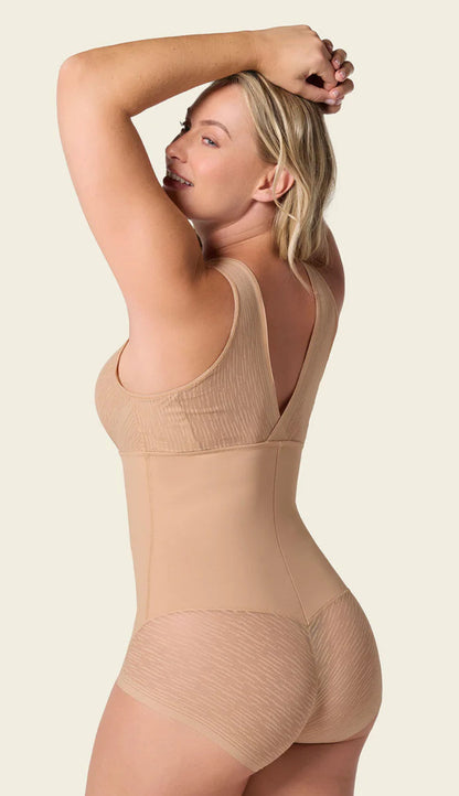 Leonisa Sheer Stripe Detail Sculpting Bodysuit 018517