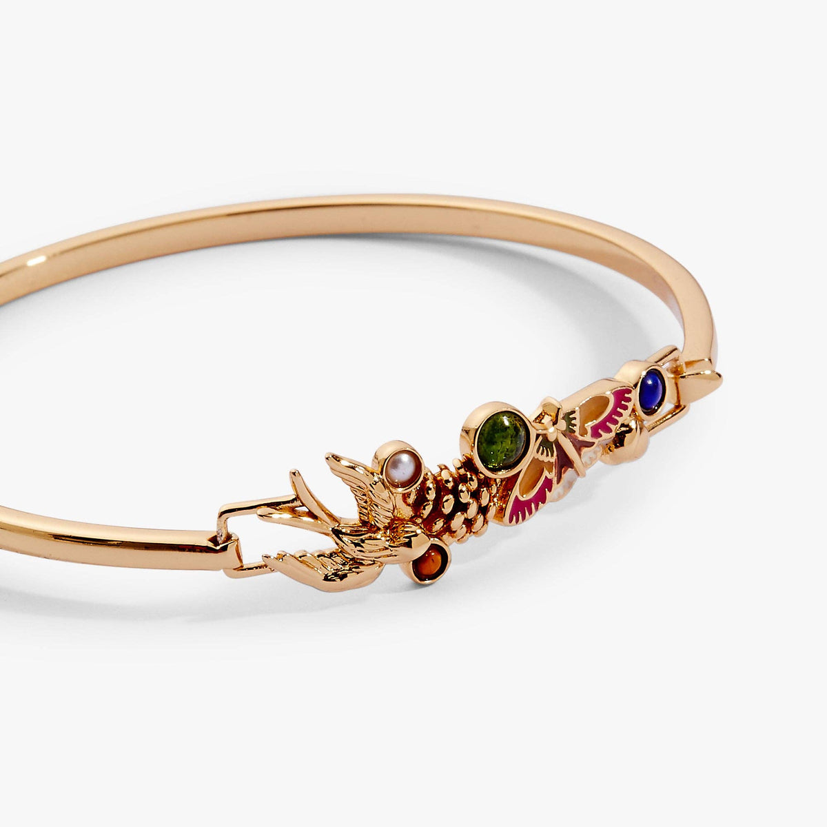 Woodland Gemstone Tension Cuff: Gold by Alex and Ani - alternate view 5