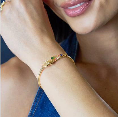 Woodland Gemstone Tension Cuff