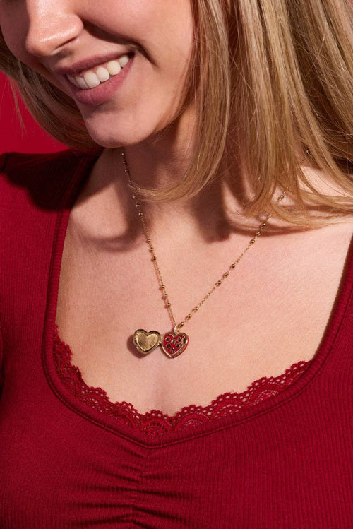 Box of Chocolate Locket Necklace: Gold by Alex and Ani - alternate view 2
