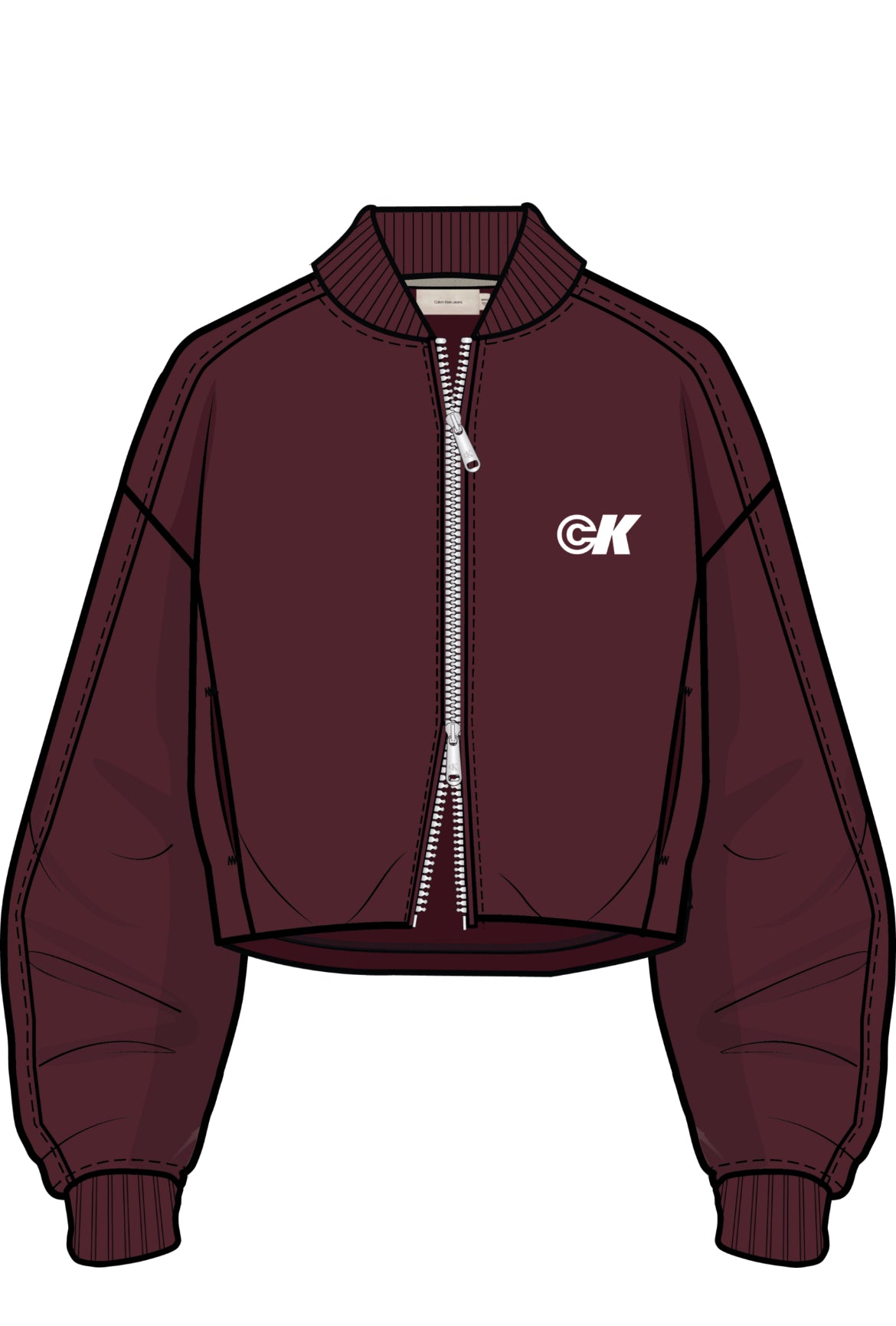 Oversized scuba zip Bumber Jacket