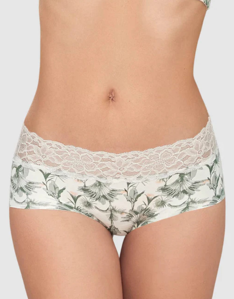 Ultra Light Lace Trim Hipster Panty