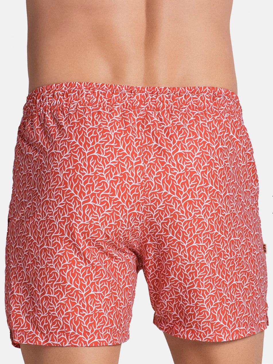 Leo Men's Blue Print Swim Trunks