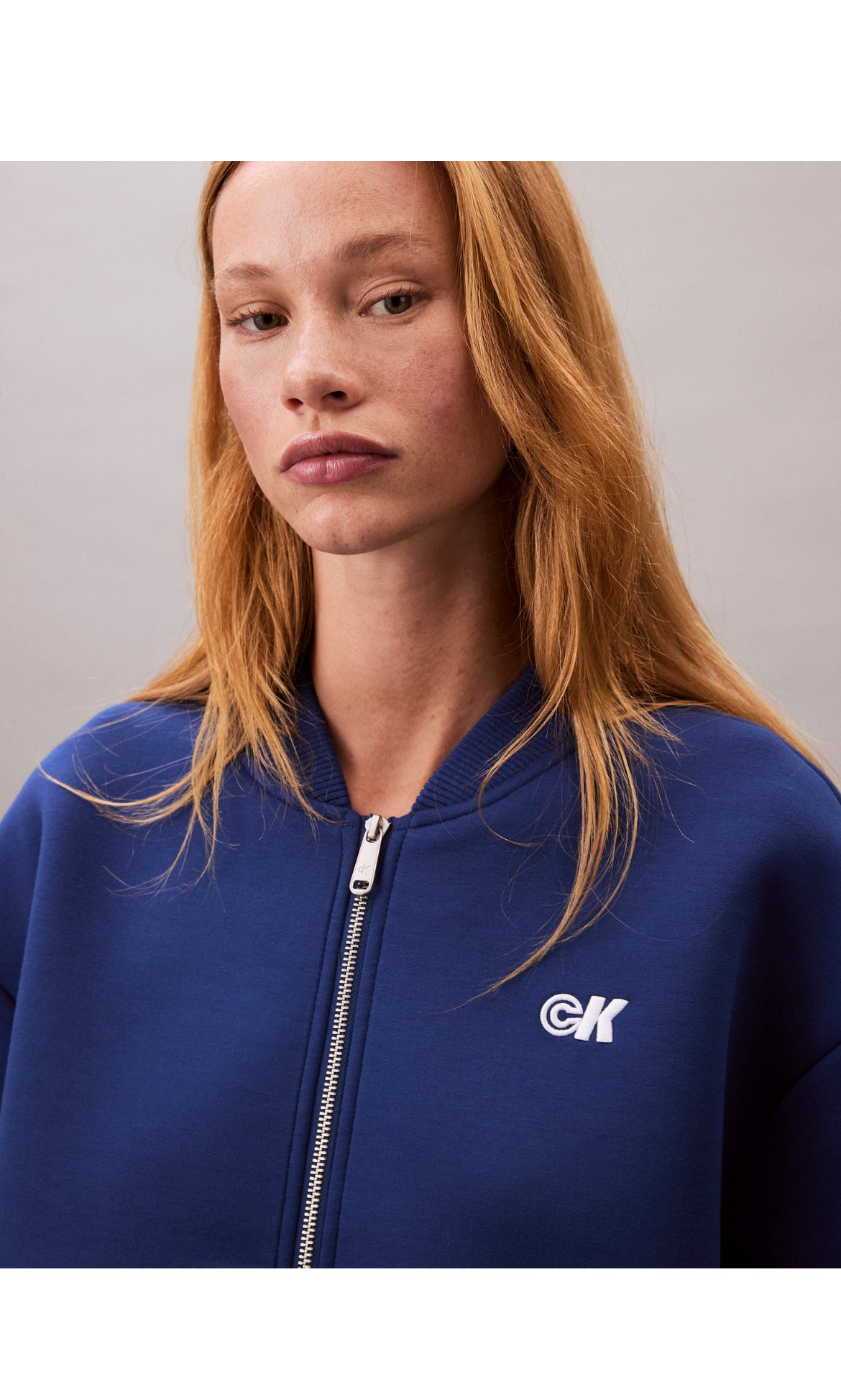 Oversized scuba zip Bumber Jacket