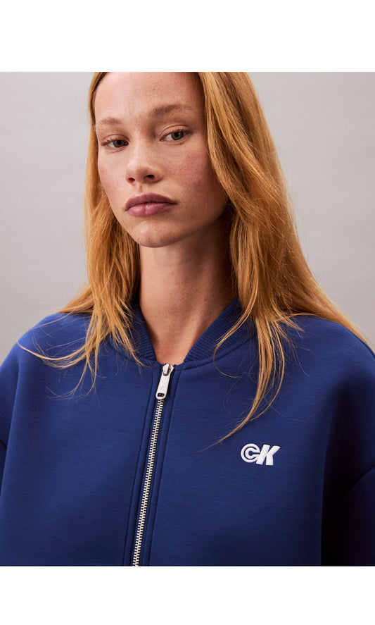 Oversized scuba zip Bumber Jacket