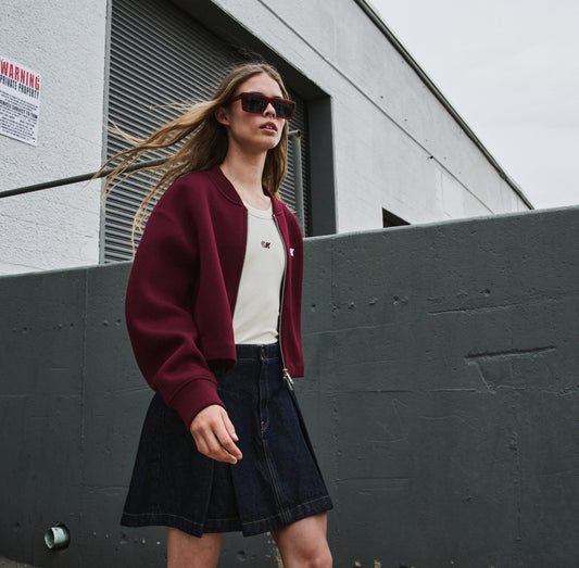 Oversized scuba zip Bumber Jacket