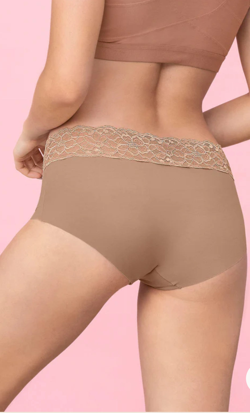 Ultra Light Lace Trim Hipster Panty