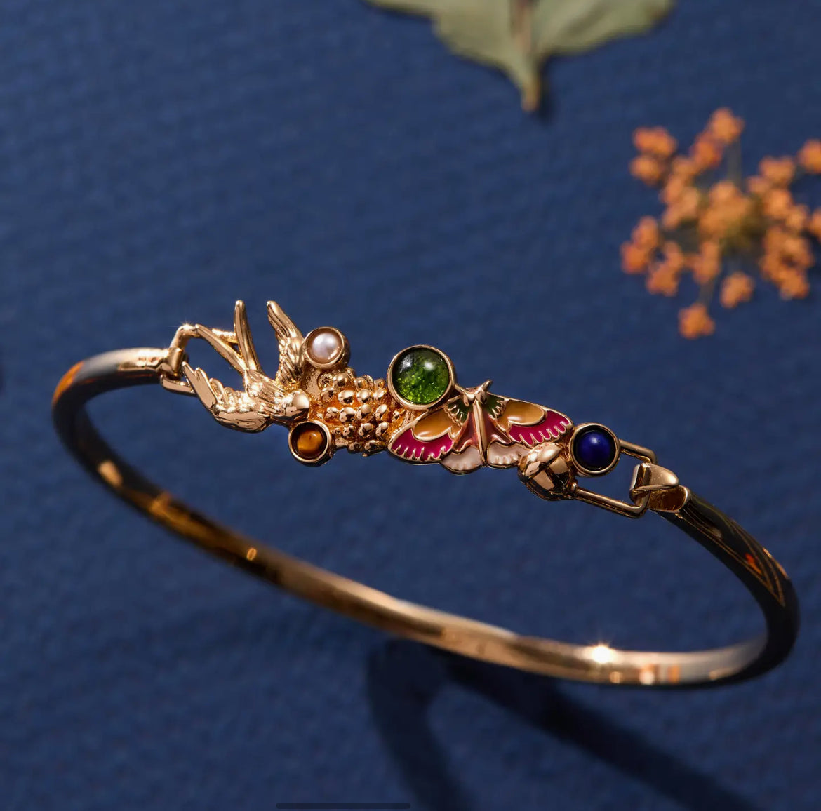 Woodland Gemstone Tension Cuff