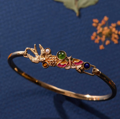 Woodland Gemstone Tension Cuff