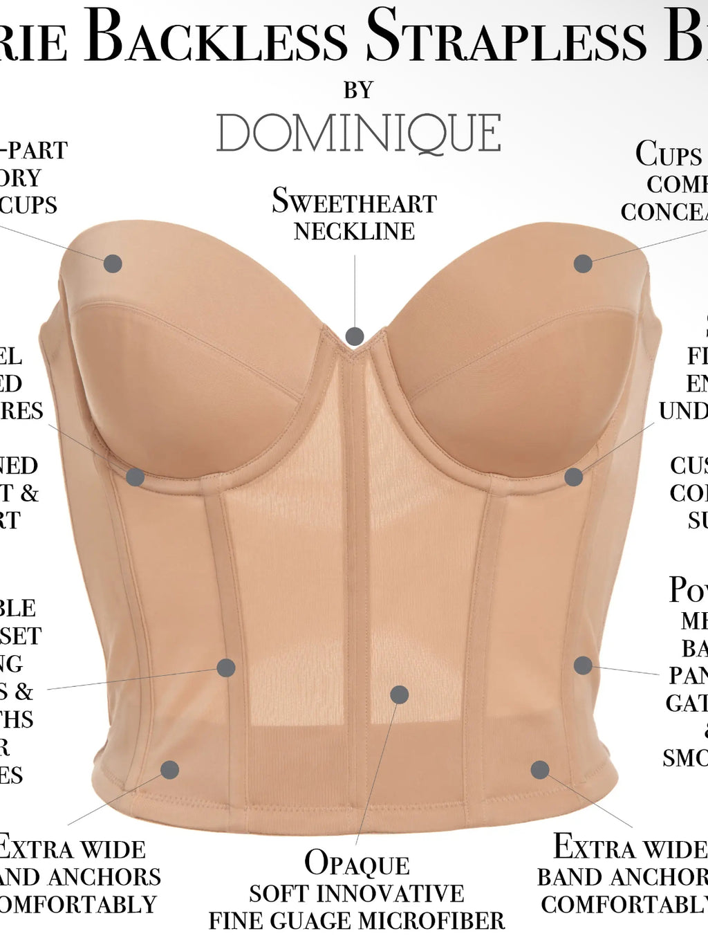 Dominique Backless strapless