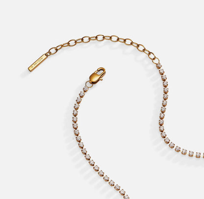 Bride” Crystal Tennis Necklace